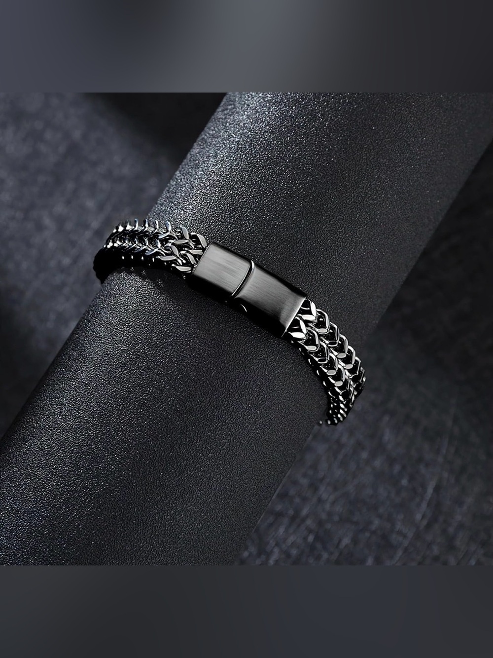 Stainless Steel Magnetic Clasp Bracelet - Silver - Picture 4 of 7